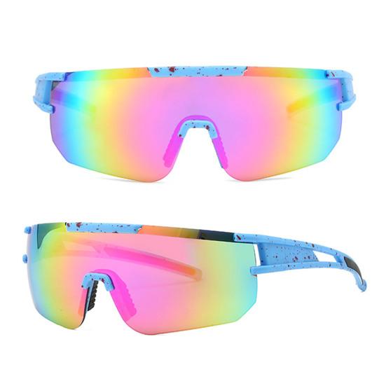 Women Cycling Sunglasses Nose Pads Sunshade Windproof No Rim Block UV Light Transparent Clear View Summer Outdoor Sunglasses Eyewear Accessories