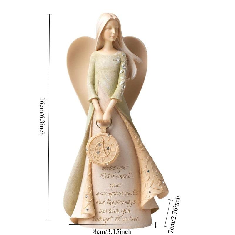 

1pcs Angel Resin Figurine Home Decor Bedroom Living Room Study Entryway Ornament Office Desktop Decoration Statue Perfect Gift