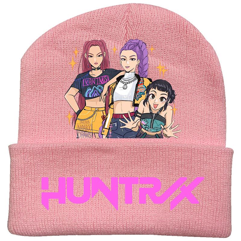 Peripheral Knitted Hat Curled Wool Hat Printed Doudou Hat Outdoor Cold Hat Adult