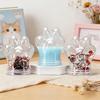 Paw Shape Storage Bottle Clear Cat Hair Keepsake Bottle Plastic Pet Hair Storage Bottle with Lid Memorial Keepsake Box Container for Craft Accessories