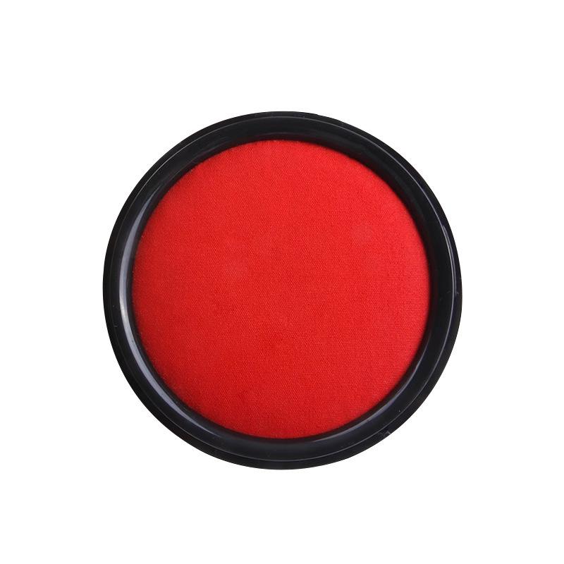 Red Quick-Drying Ink Pad for Office Stamps - Special Round Design