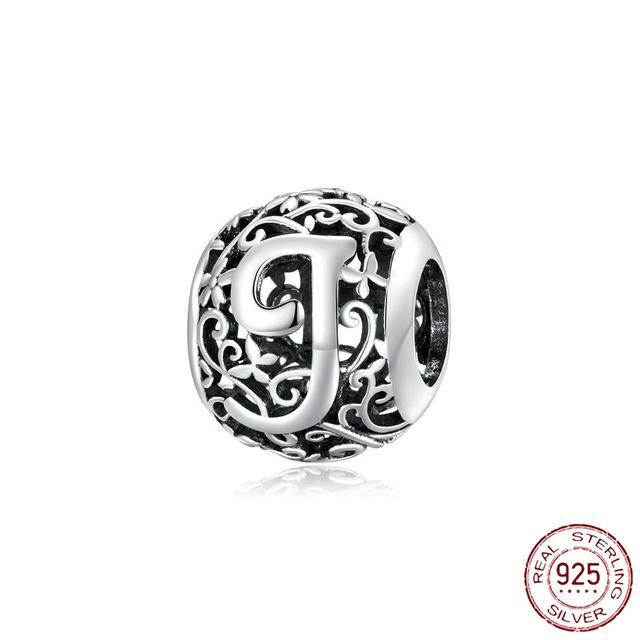 New 925 Sterling Silver Birthstone Heart Pendant Letter Series Bead Fit Original Fashion Charms Bracelet Women Jewelry Diy Gift