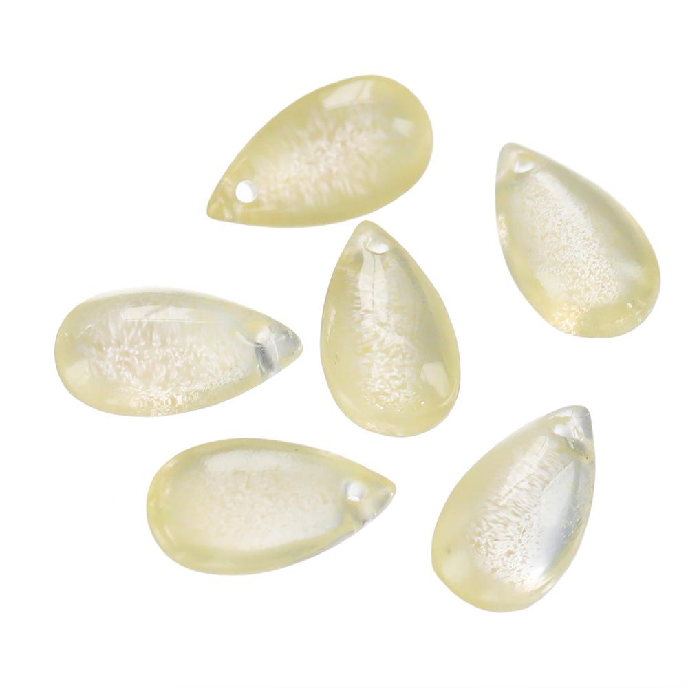 8x14mm Transparente Farbige Glas Tropfenanhänger Perlen für DIY Haarnadeln, Ohrringe und Armbänder