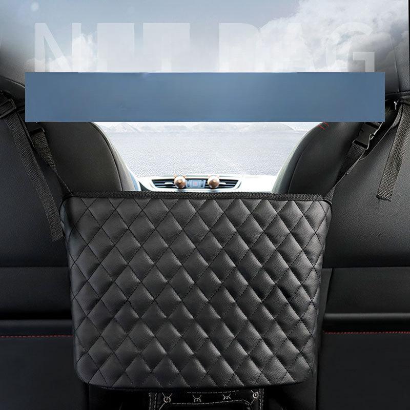 1Pc Car Seat Storage Mesh Pocket Car Multi-functional Bag Pocket Storage Storage Hanging Bag Car Supplies Diamond Model
