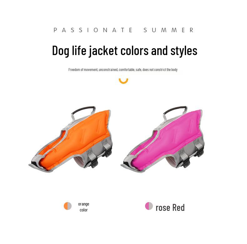 Inflatable Dog Life Jacket - Lightweight & Breathable Swim Vest for Large Dogs