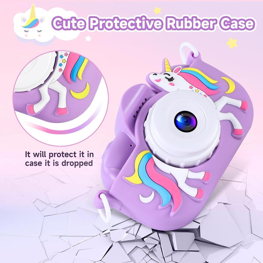 Kids Camera Digital Camera for Age 3-8, 1080P Toddler Camera for Kid with 32GB SD Card, Toddler Girls Toys Age 6-8, Christmas Birthday Gifts for