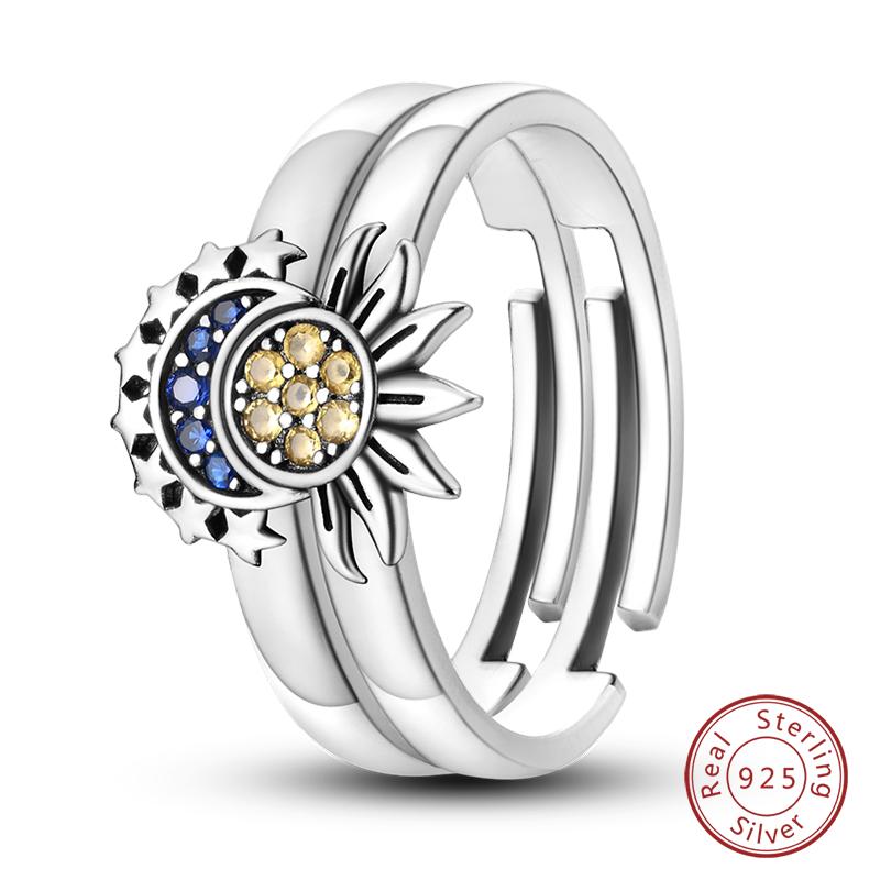 Adjustable Rings Copper Mermaid Wing Dragon Sunflower Tulip Open Rings For Women Female Original Engagement Jewelry