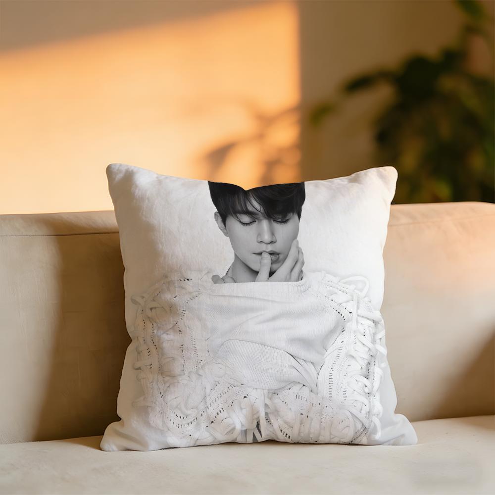 Lee Dongwook Cushion Cover Cozy Velvet Throw PillowSoft Warm Cushion For Sofa Bed