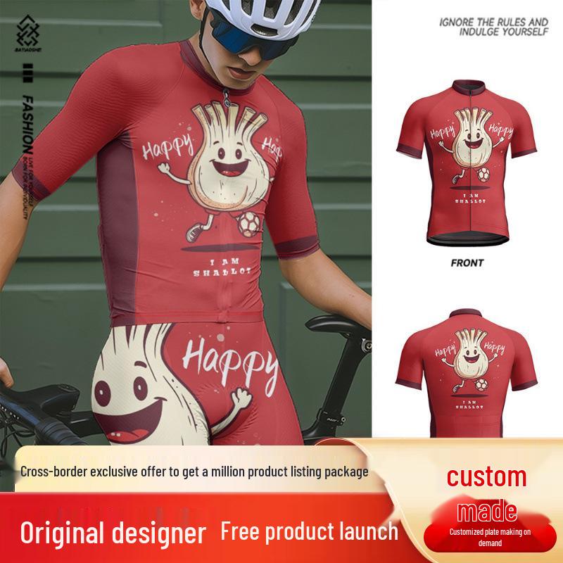 

Men s Cartoon Print Quick-Dry Cycling Jersey - Summer Road Style 2025 L