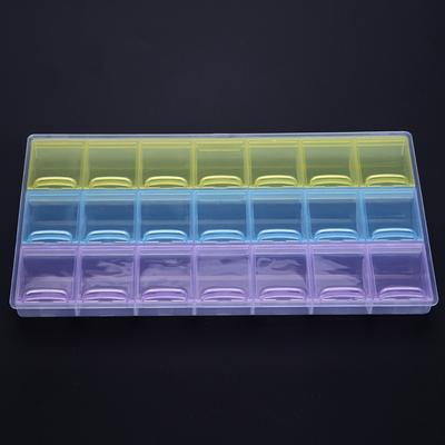 21 Grids Cotygodniowe pudełko do przechowywania tabletek Candy Sundries Container Home Organizer