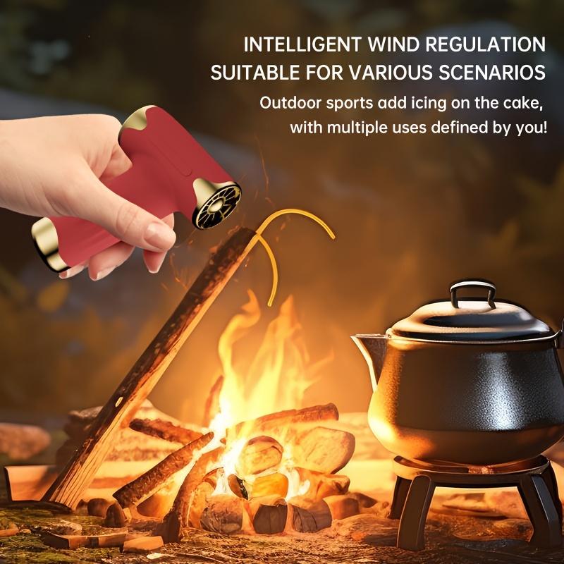 New high-speed turbo brushless motor hair dryer, handheld strong wind dust blower, charging bladeless camping mini fan