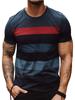 Summer Fashion Stripe 3D Printed T Shirts For Men Summer Casual Crew Neck Short Sleeve T-shirt Loose Quick Dry Breathable Tees Tops