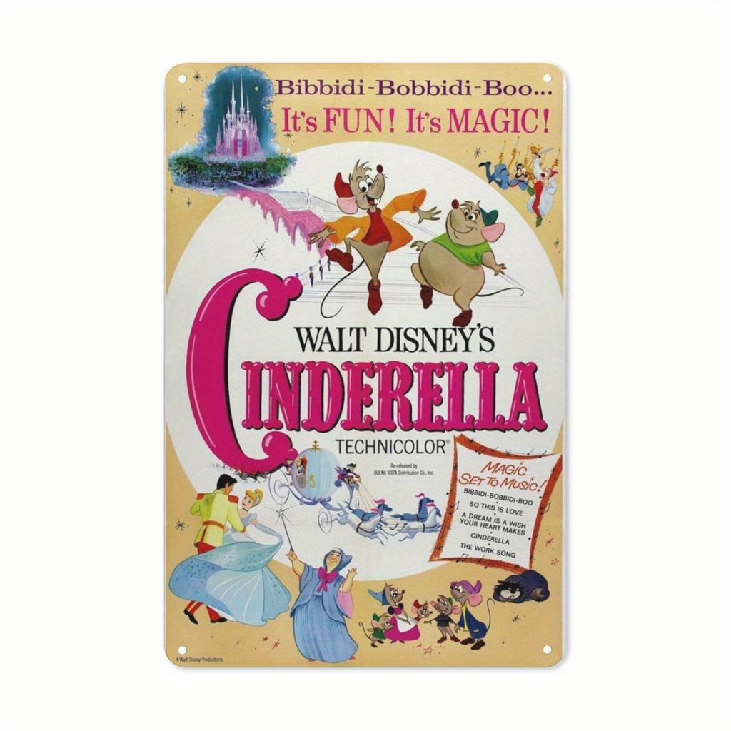 Miniso Disney Animation World Tin Sign Decor Wall Decor Art Wall Mural Room Decoration Decor Retro Metal Sign Plate Bar Posters