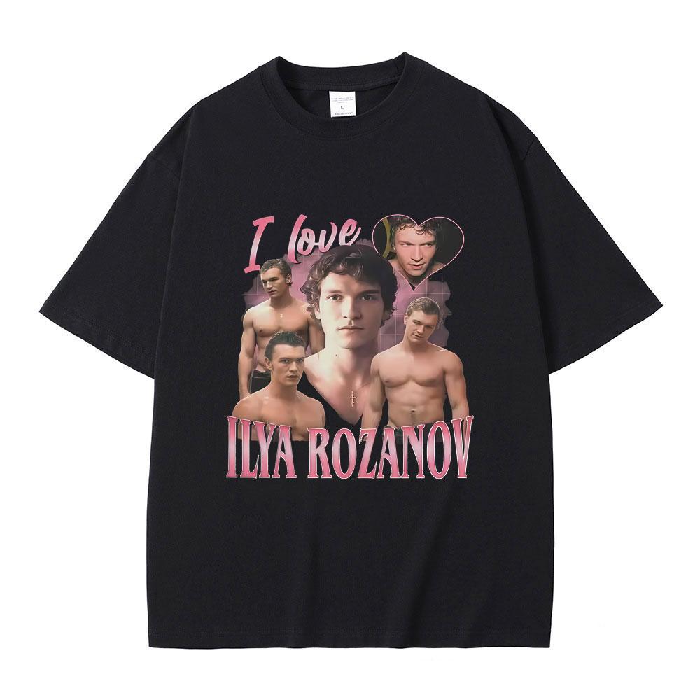 Heated Rivalry Tshirts I Love Ilya Rozanov Graphic T Shirts Men Women Casual Oversized Crewneck Tshirt Male Fashion Streetwear