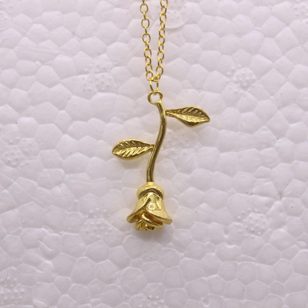 Korean Style Sweet Rose Flower Necklace - Cute Jewelry Gift for Women