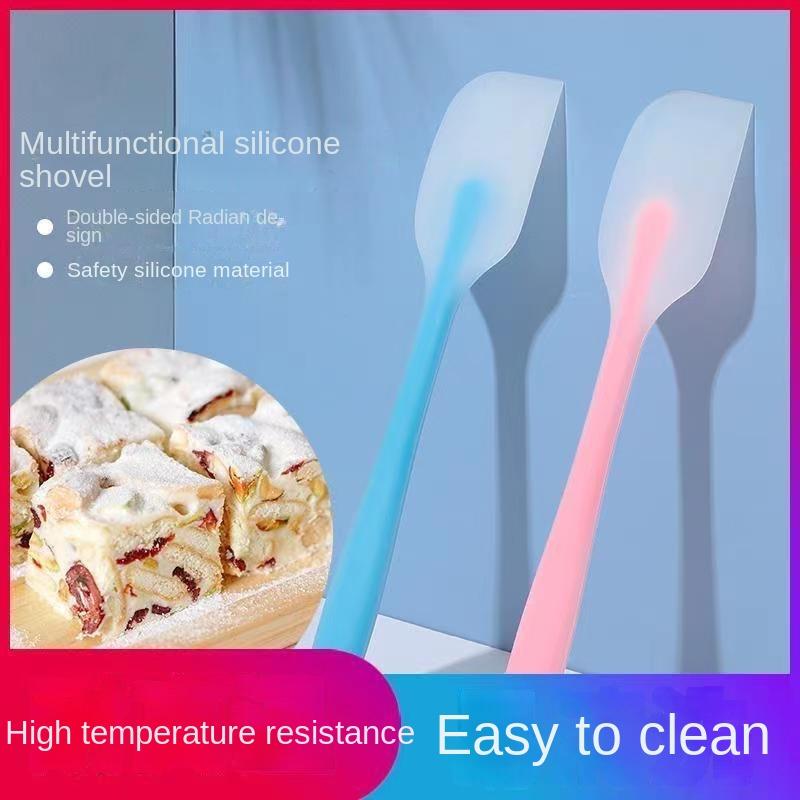 Tårtkräm Silikonskrapa Krämsskrapa Tårtverktyg Två Storlekar Halvtransparent Huvud Spatel Värmebeständigt Bakverktyg