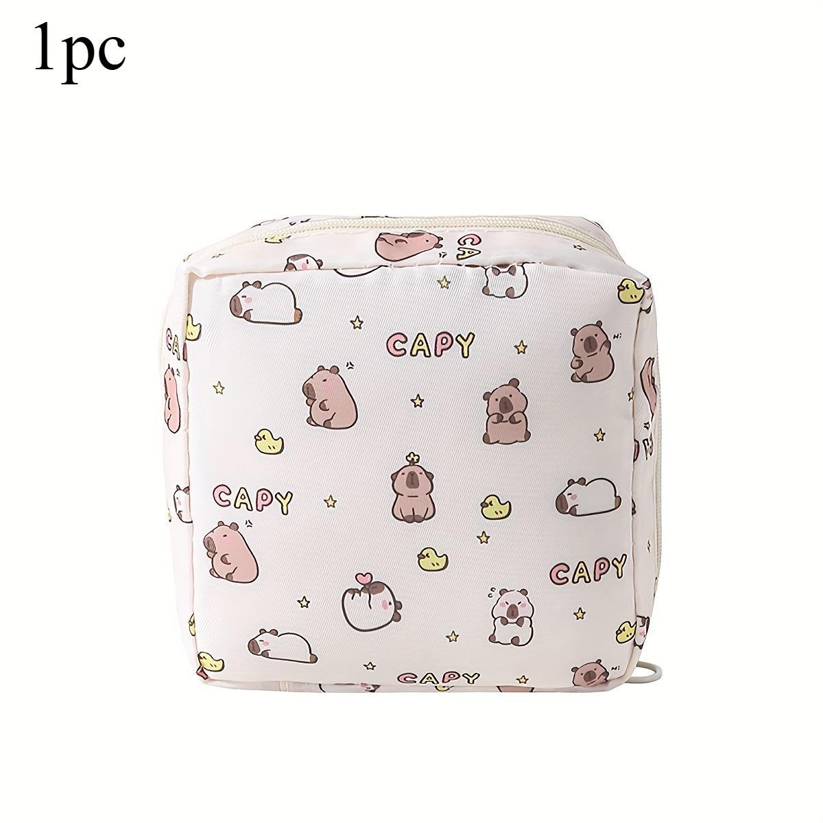 

1pc Polyester Multi-Functional Travel Organizer Bag Portable Cosmetic Menstrual Pad Storage Pouch Makeup Organizer Bag for Women 1pc білий