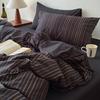 Retro Einfache Streifen Shu, Reine Baumwolle, Gewaschene Baumwolle Leichter Luxus Bettwäsche, Bettbezüge, Hochwertige Jacquard Bettwäsche