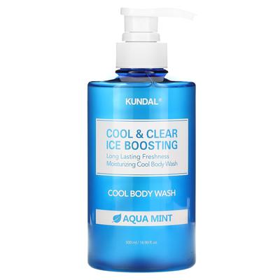 Serinletici ve Arındırıcı Buz Takviyesi, Serinletici Vücut Yıkama Jeli, Aqua Nane, 16.9 fl oz (500 ml)