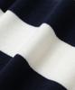 KNITTED (Unisex) Striped Rugby Collar Knit Navy