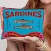 Retro Sardinen Olivenöl Design Vintage Leinwand Kosmetiktasche Einfach Große Kapazität Make-up Tasche Weibliche Reise Clutch Kulturtasche