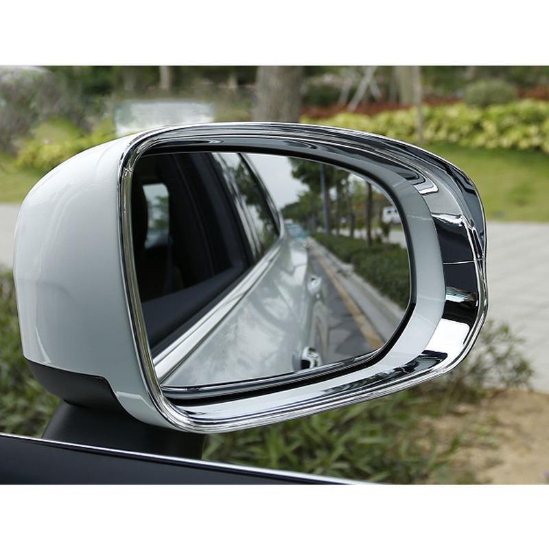 Car Stick Rearview Side Glass Mirror Trim Frame Rain Shield Sun Visor Shade Eyebrow 2pcs For Volvo XC60 2018