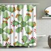 Decorative Shower Curtain With Watermelon Pattern Made From Waterproof Polyester Fabric Designed For Bathroom Decor In Various S