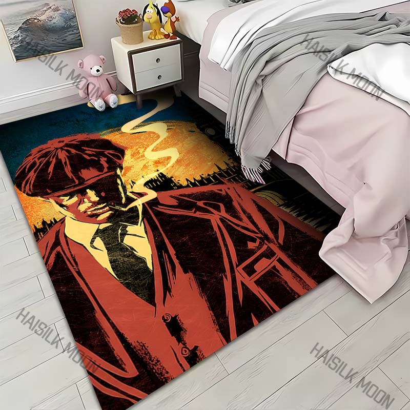 

1PC London Silhouette and Mysterious Figure Carpet for Living Room Bedroom Sofa Home Decor Rus Non-slip Floor Mat Luxury Gift 40cm x 60cm