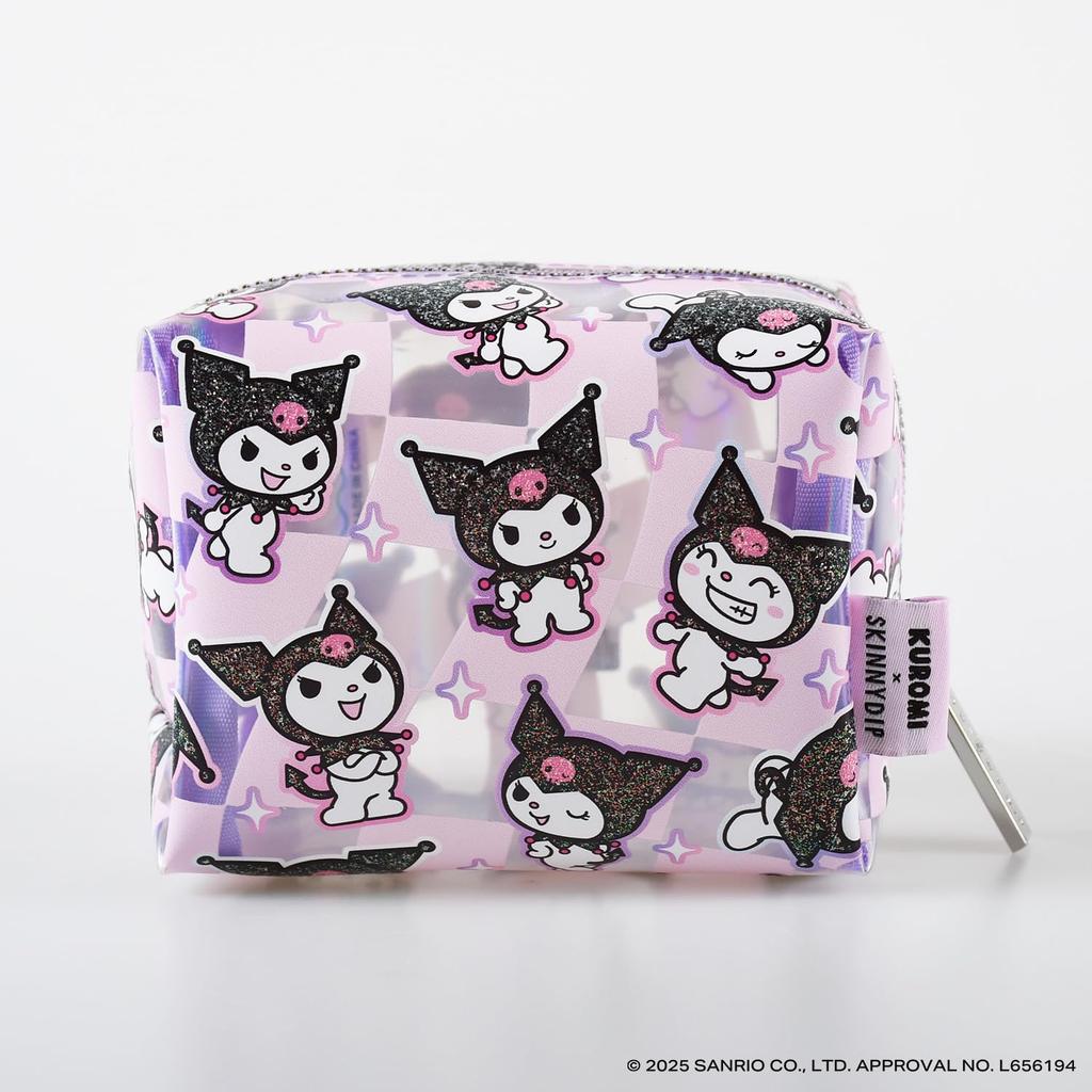 SKINNYDIP Kuromi Repeat Warp Sanrio Characters Makeup Accessory 7962PCMM Pouch, Pouch, Case,