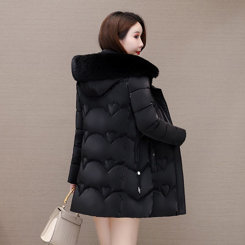 Women Down Cotton-Padded Jacket Women Long Winter Parkas Thick Fashion Outwear High-End Hooded Warm Cotton Padded Coat Female