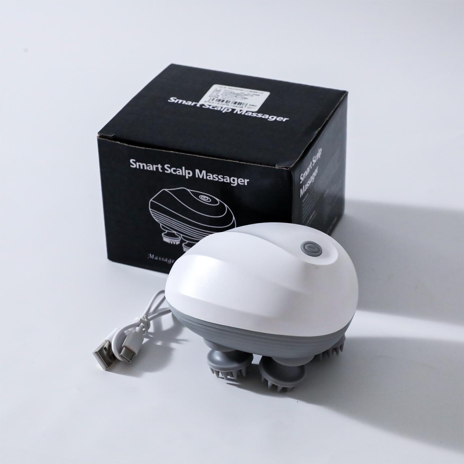 Умный водонепроницаемый многофункциональный массажер для кошек белый