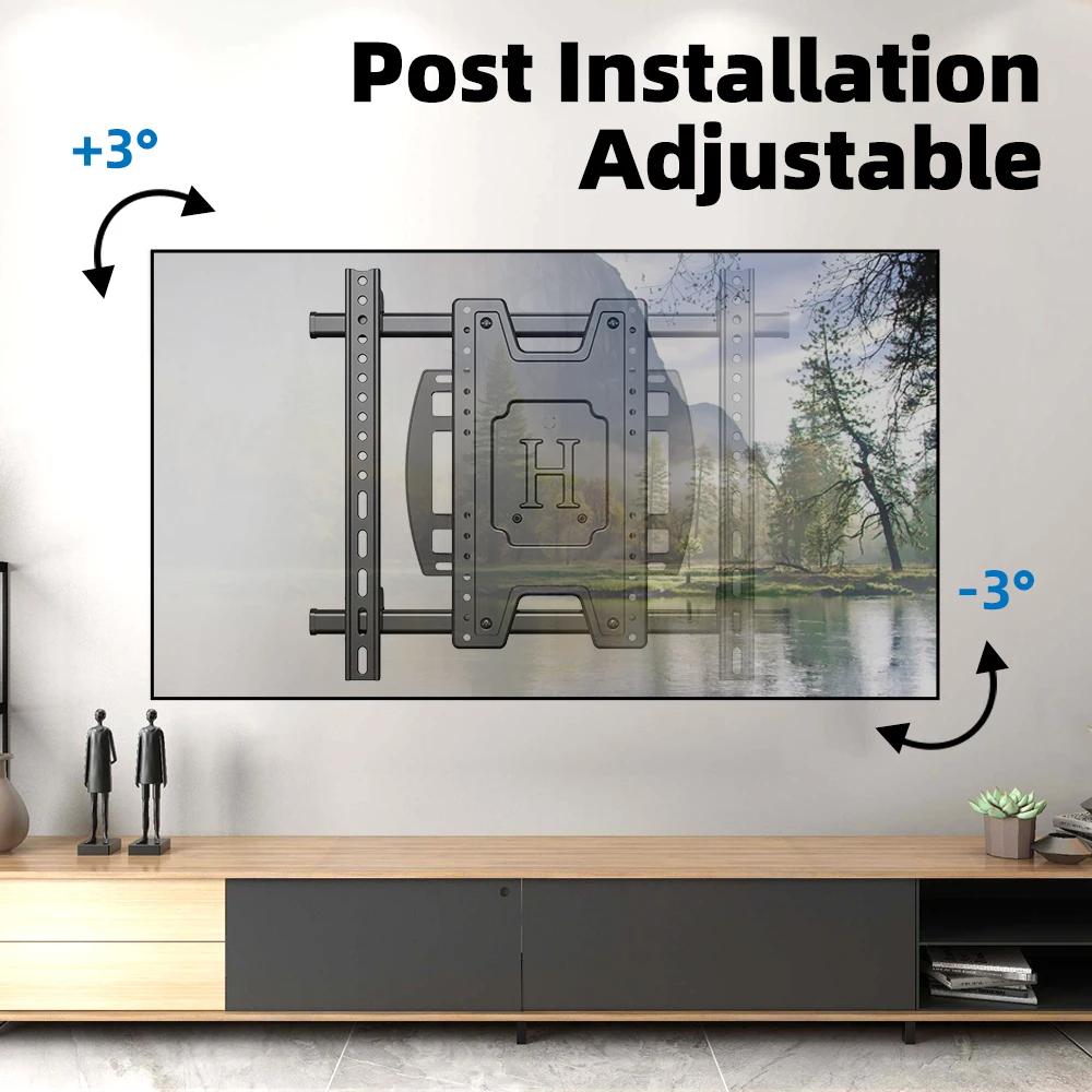 TV Wall Mount for 50"-90" Up To 176 Lbs Full Motion TV Mount with Swivel Tilt Dual Articulating Arms Max VESA 600x500mm