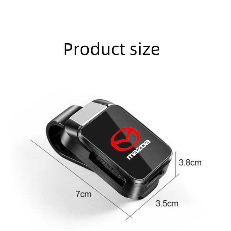 Car Sunglasses Holder Clip For Mazda CX-5 CX-30 Mazda 3 Sun Visor Glasses Clip Card Holder Auto Accessories