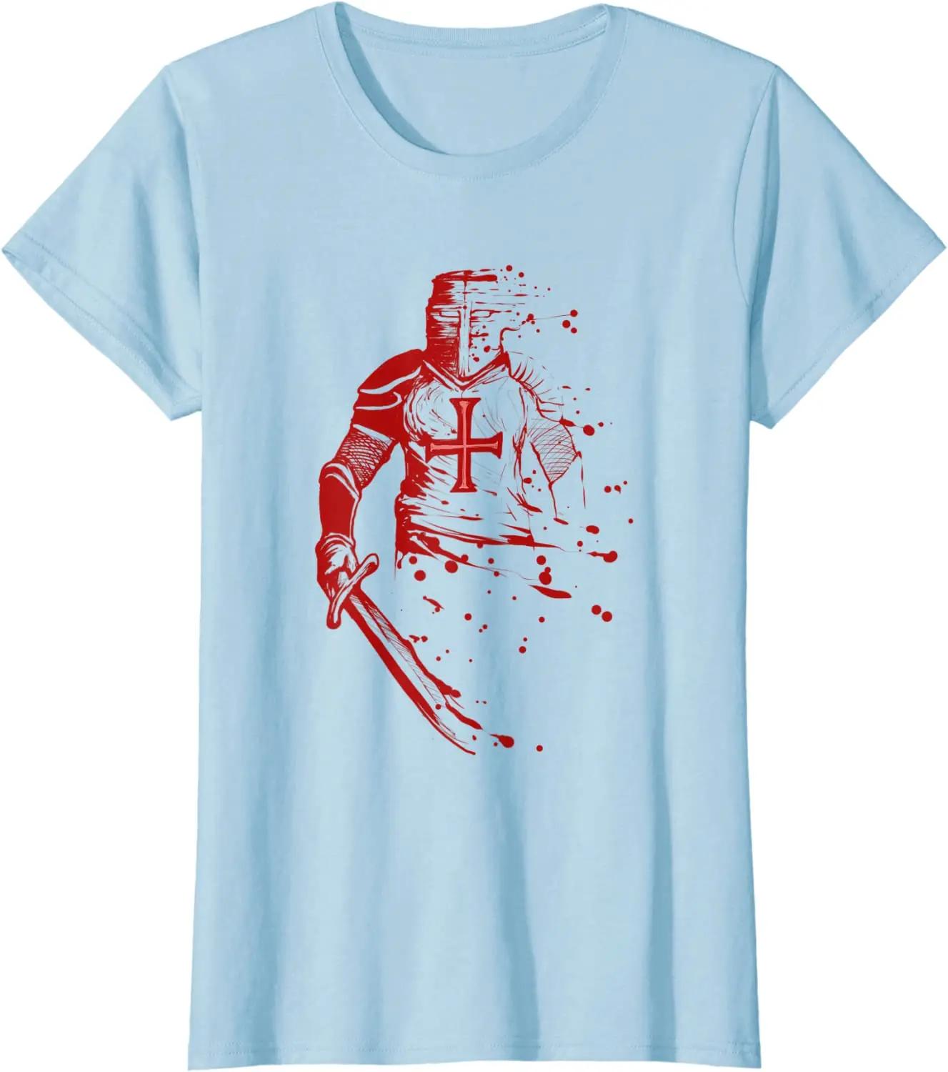 Templar Knight Crusader Templar Knights Men T-Shirt Short Sleeve Casual 100% Cotton O-Neck Summer Men s Clothing 4XL