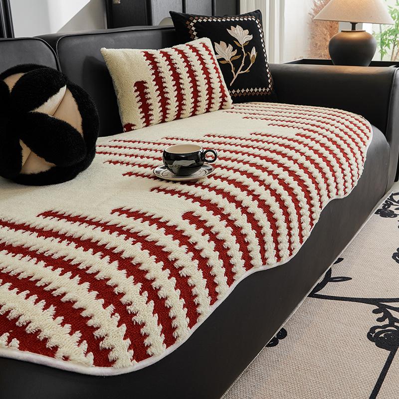 

Sofa Cushion New Four-Season Universal Light Luxury High-End Fixed Non-Slip Seat Cushion Cover Backrest Cover Cloth Towel 90*90cm