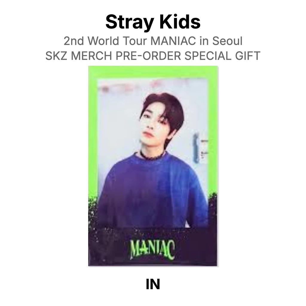 Stray Kids 2nd World Tour MANIAC in Seoul SKZ MERCH PRE-ORDER SPECIAL GIFT Official Photocard