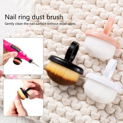 Ringe Geformte Nägelbürste Nagelkunst Staubpinsel Nägel Staubpinsel Nägel Staub Reinigungsbürste Acrylnägel Werkzeug