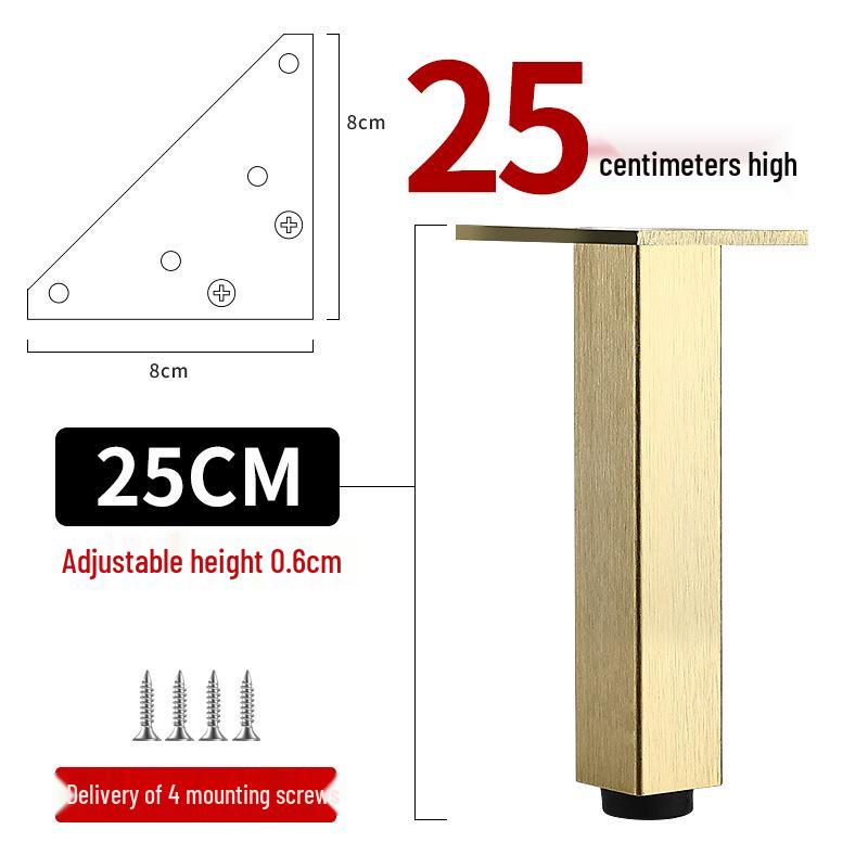 Adjustable Aluminum Alloy Furniture Legs for Cabinets, Sofas, Coffee Tables, TVs, and Beds
