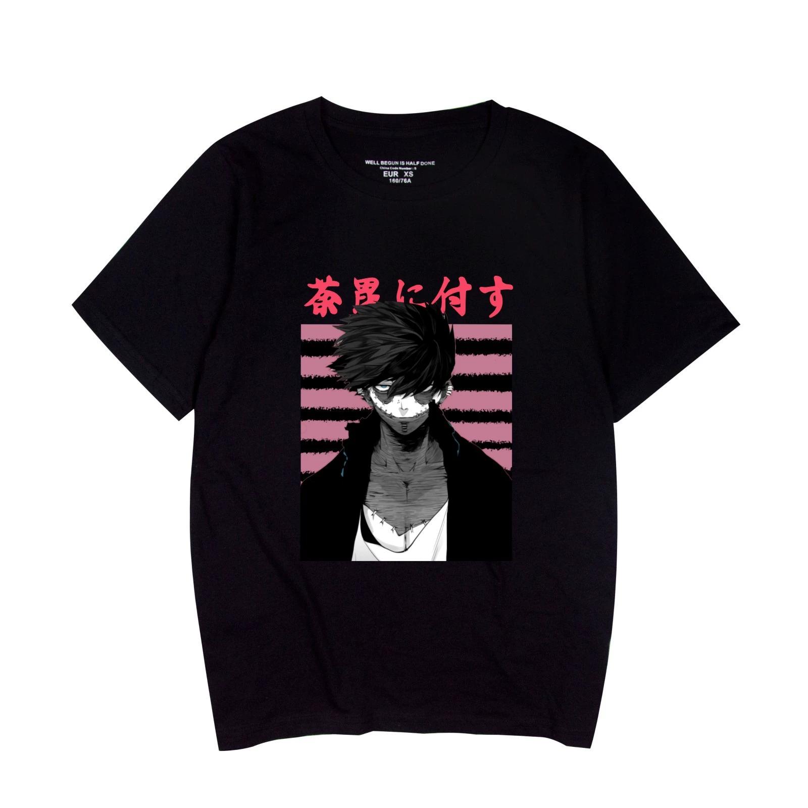 

Jujutsu Kaisen Cartoon Tshirt Men Women Anime Print Top Tees Tshirts Fashion Summer T-shirt XS чёрный
