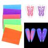 Color Fluorescent Butterfly Sticker 6-color Set Summer DIY Manicure Sticker