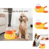 Yellow Pet Food Dispenser And Interactive Toy For Cats And Dogs With Abs Construction