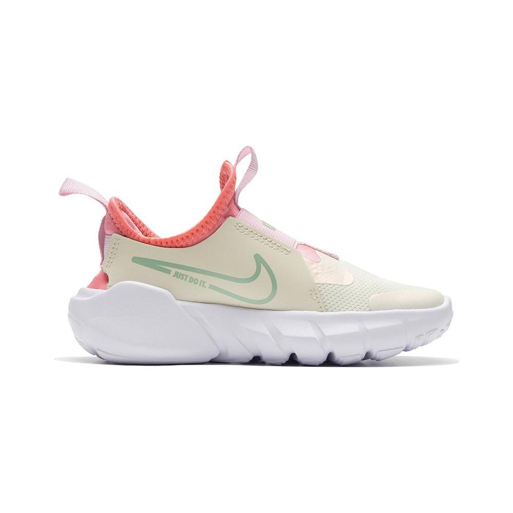Nike Flex Runner 2 SE Slip Resistant Low top Kids' Running Shoes Green Pink White Children Aged 3 7 Years Old DQ0577-100