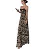 Super Good-looking Waist Suspender Skirt Vacation Style Lace Lace Floral Dress Summer Backless A-word Long Dress