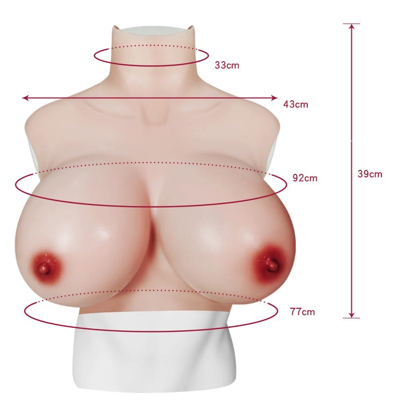 Men's Wearing Fake Breasts Real Skin Feel Gay Sex Role-Play Live Broadcast Cosplay Erotic Underwear