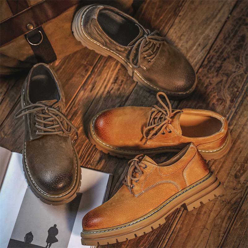 3190 low-top Martin boots spring new men's short boots British retro outdoor desert tooling boots heightening men's boots