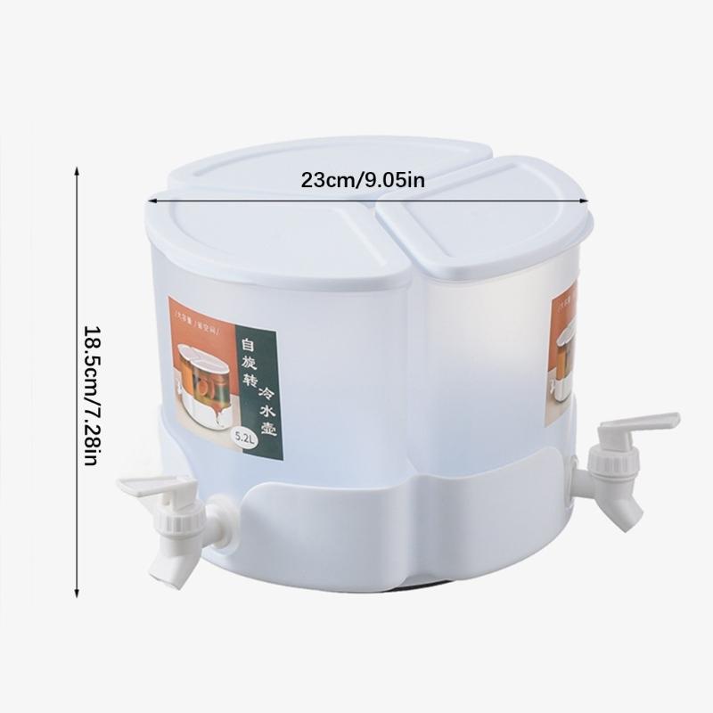 Multifunctional Cold Water Pitcher With Rotating Spouts For Family Gatherings Outdoors Activity Food Safe Plastic Container