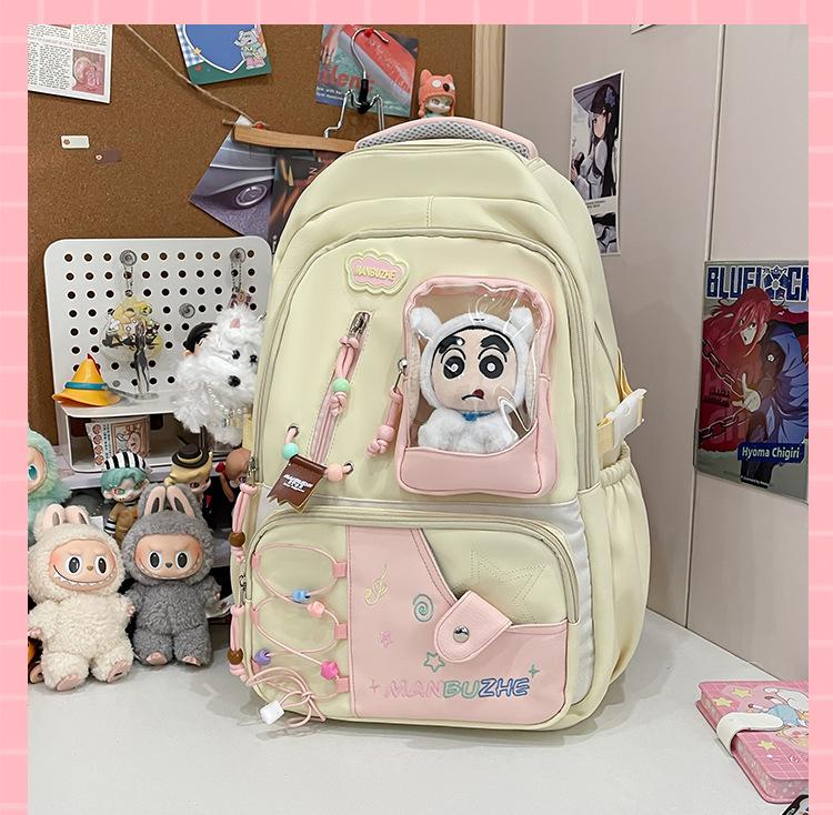 2025 Wear-Resistant Large Capacity Transparent Ita Backpack for Middle School Girls