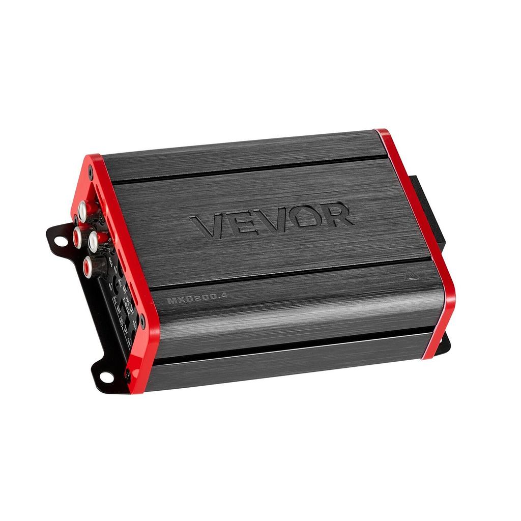 Car Audio Amplifier, 4-Channel Bridgeable Car Amplifier, Multichannel Class D Stereo Amp, Max. 4 X 120W At 4 Ohms / 4 X 200W At 2 Ohms, High Output,