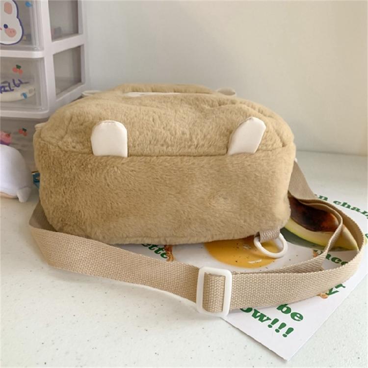 Trendy Plush Shoulder Bag for Everyday Errands School Backpack Travel Daypack
