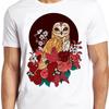 Owl Floral Eclipse Funny Cute Animal Flowers Top Gift Memevgamer T Shirt M569